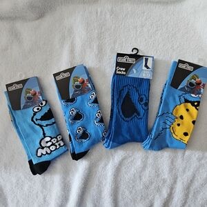 Sesame Street Cookie Monster Blue Socks Collection